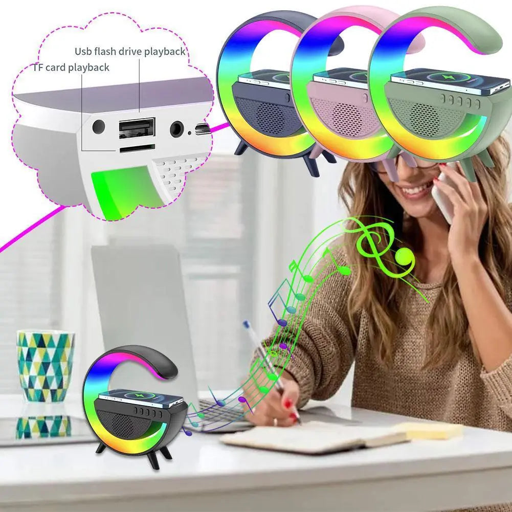 G Shaped Bluetooth Speaker with 15W Wireless Charging
