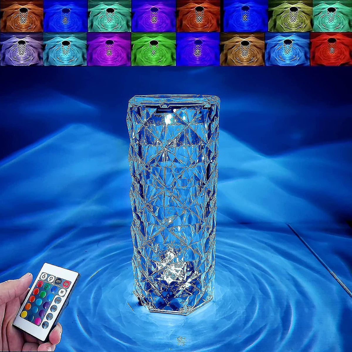 Diamond Rose Crystal USB Lamp