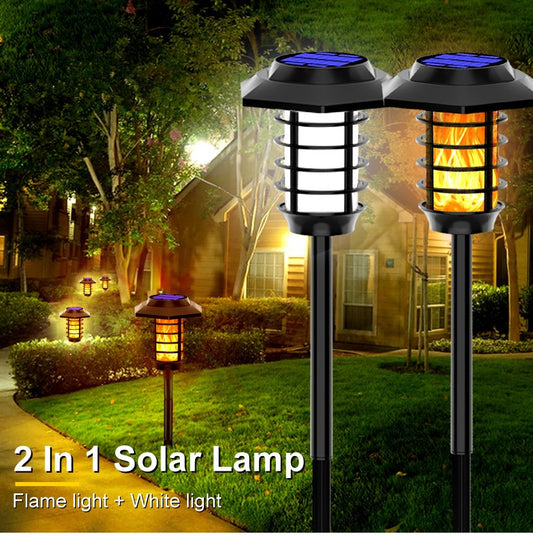 2 In 1 Solar Flame Lamp