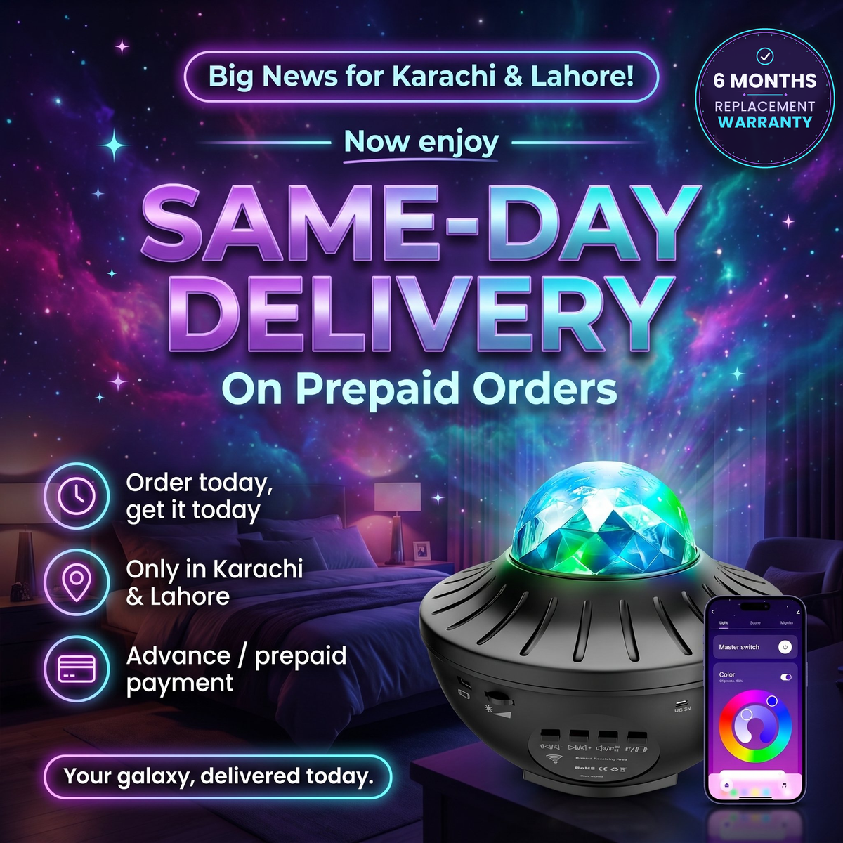 Galaxy Light Projector (Premium Version) + Free Mystery Gift