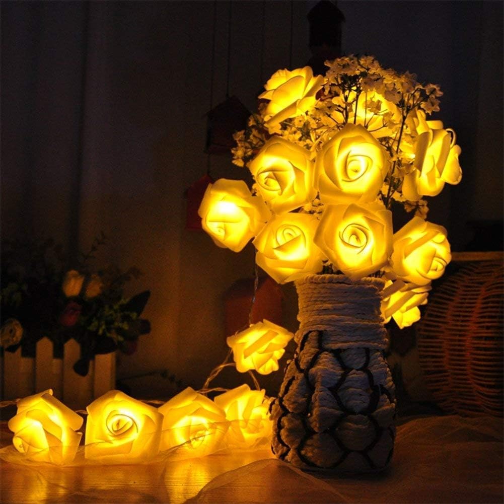Rose White Fairy Decorative Lights (20 pcs)